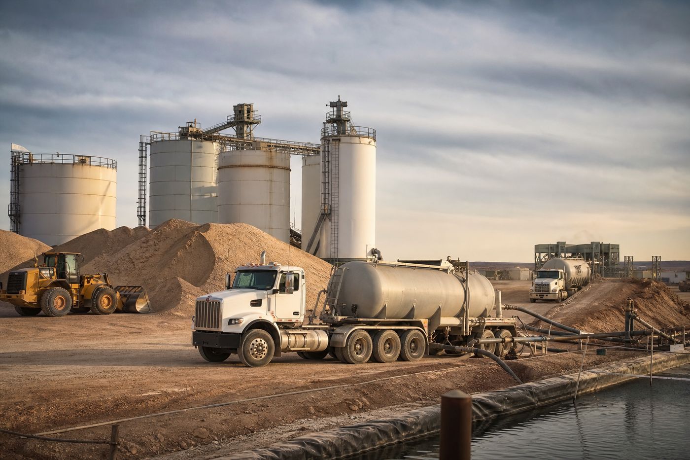 Inventory dashboard view of frac-sand and water logistics in the Permian basin
